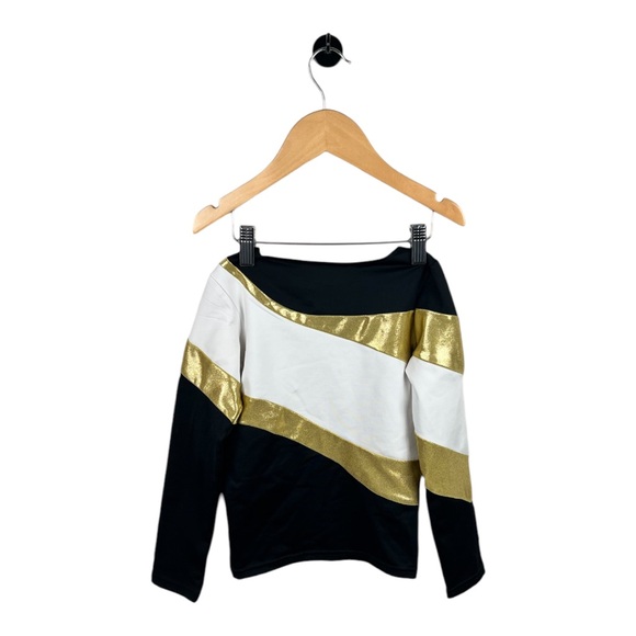 Chasse Performance Cheerleading Cheer Bodyliner Small Dynamic Divas Black Gold - Picture 2 of 2